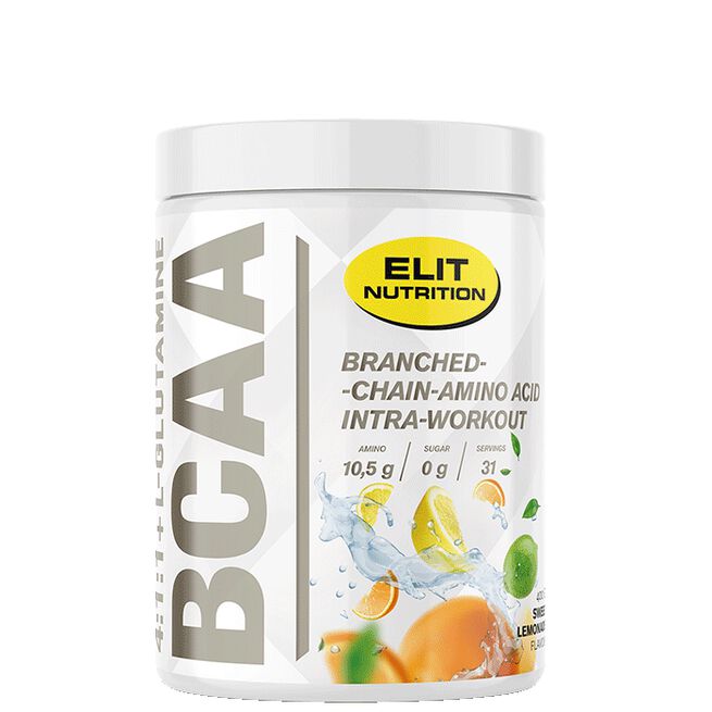 ELIT BCAA 4:1:1 + L-glutamine, 400 g, Lemonade