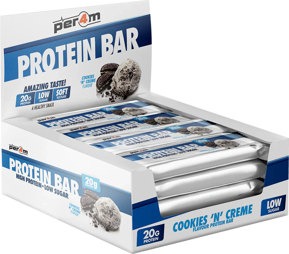 PER4M Protein Bar - 12 x 62 g Cookies 'N Cream
