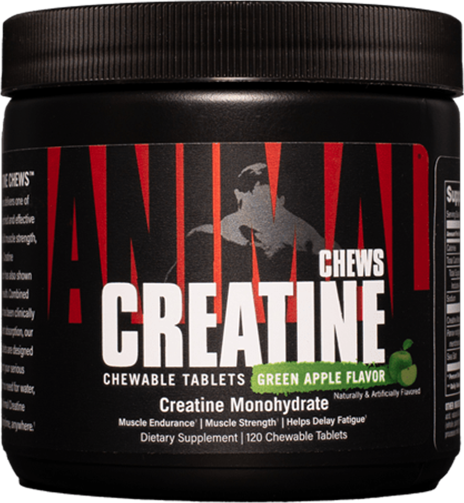 Animal Creatine Chews - 120 tabs Green Apple