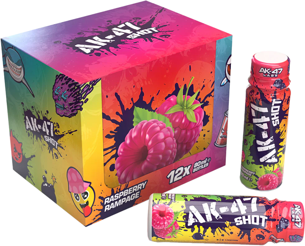 AK-47 Labs Shots - 12 x 80 ml - Raspberry Rampage