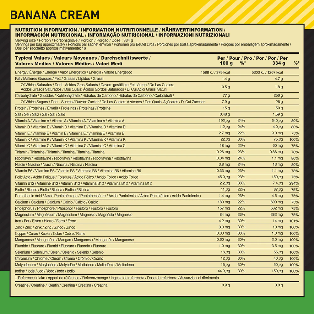 Optimum Nutrition Serious Mass - 2730 g Banana