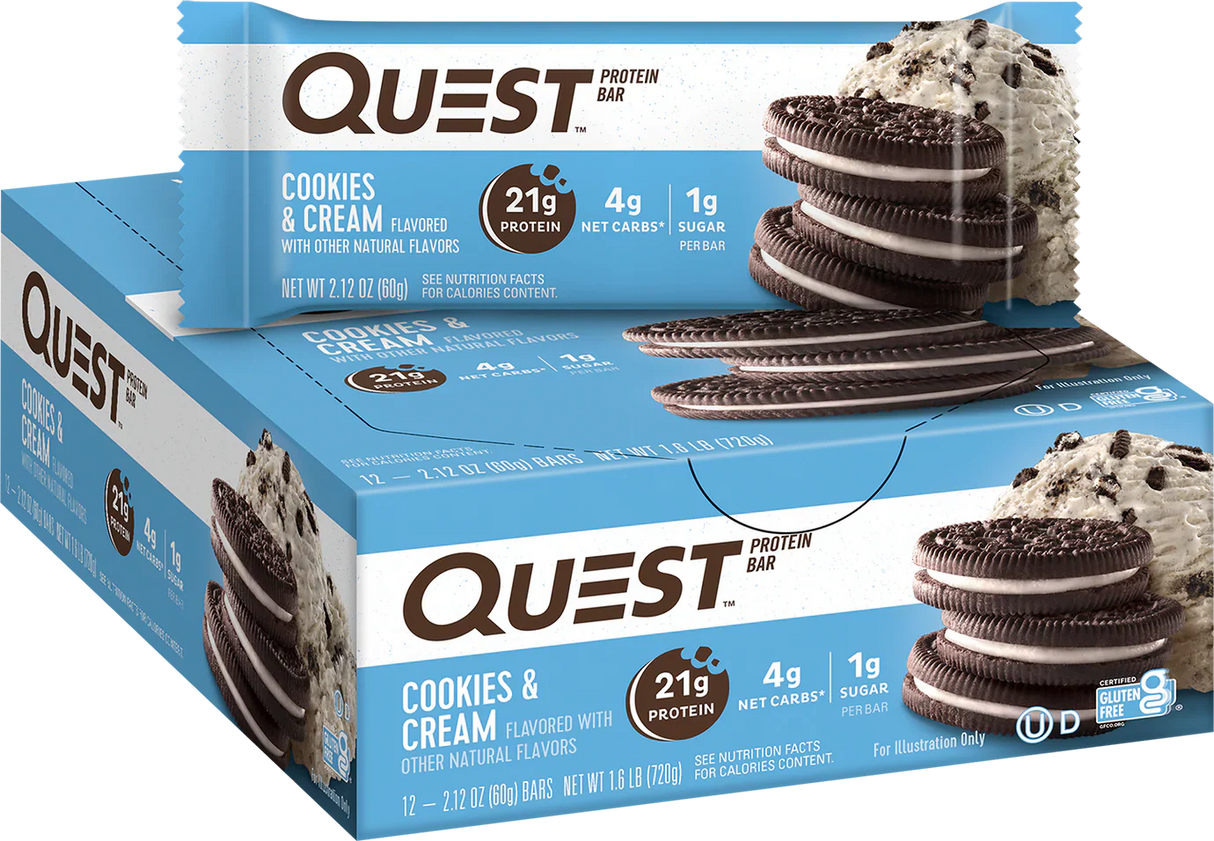 Quest Bar - 12 x 60 g Cookies and Cream