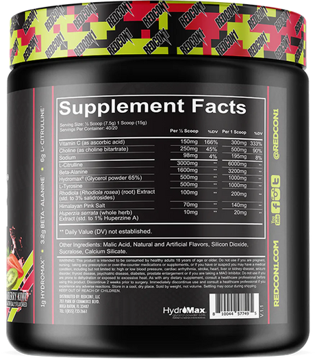 Redcon1 Total War Pump - 20 servings Strawberry Kiwi