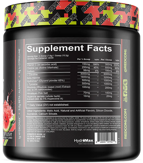 Redcon1 Total War Pump - 20 servings Watermelon Slushy