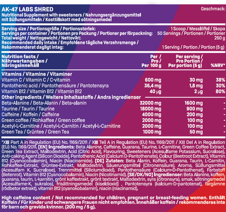 AK-47 Labs Shred - 250 g Pineapple Punch