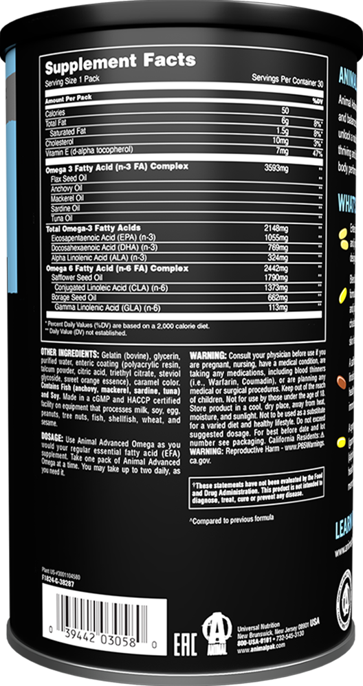 Animal Advanced Omega - 30 packs