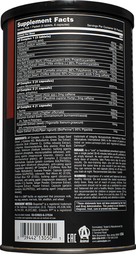 Animal Pump - 30 packs