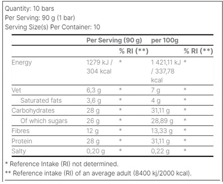 Dymatize Mass Gainer Bar - 10 x 90 g