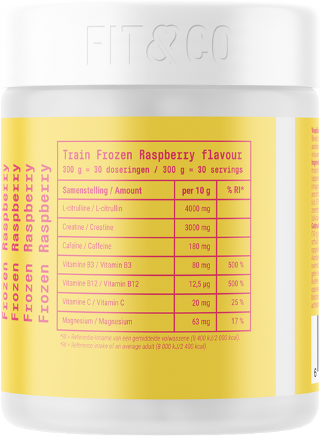 Fit & Co Train Pre-workout - 300 g - Frozen Raspberry