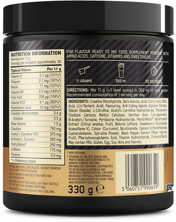Optimum Nutrition Gold Standard Pre-Workout - 330 g Kiwi