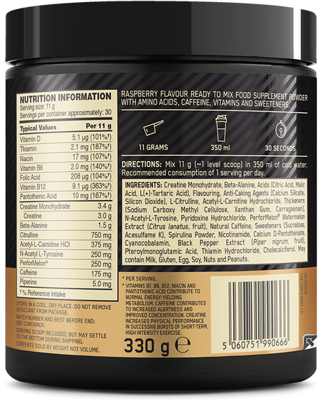Optimum Nutrition Gold Standard Pre-Workout - 330 g Blue Raspberry