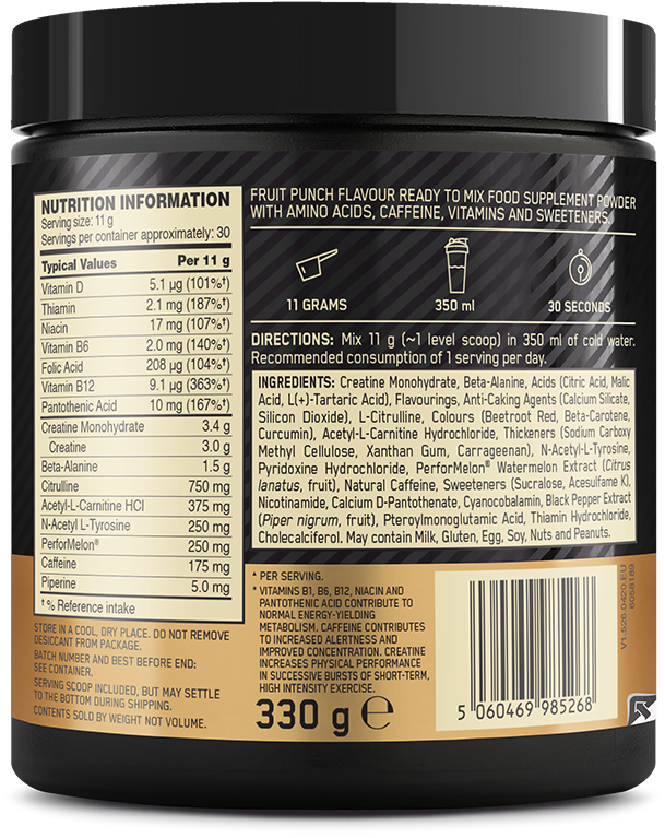 Optimum Nutrition Gold Standard Pre-Workout - 330 g Fruit Punch