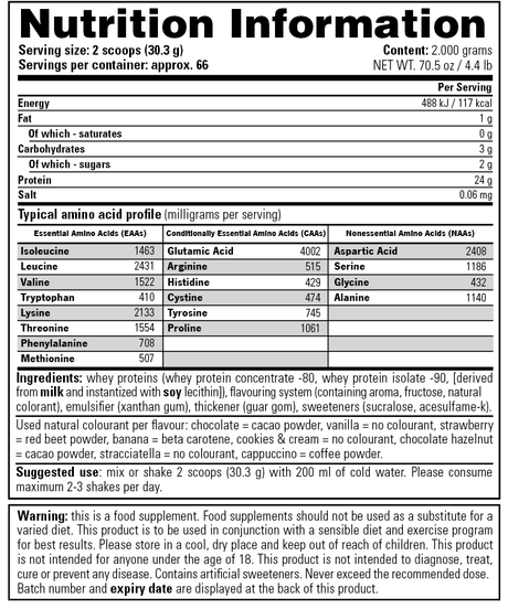 Stacker2 100% Whey - 908 g Banana Milkshake