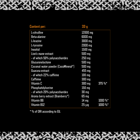 Viking Power Leviathan Hardcore PWO - 660 g Orange